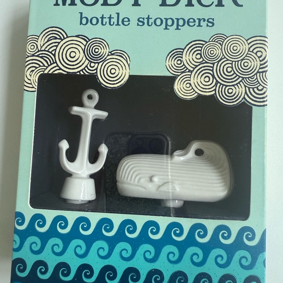 Jonathan Adler Moby Dick White Bottle Stoppers - Picture 2 of 3